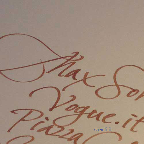 close up on free calligraphy for envelope